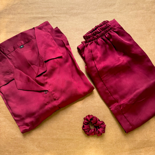 Shamoz Silk Night Suit 2 piece