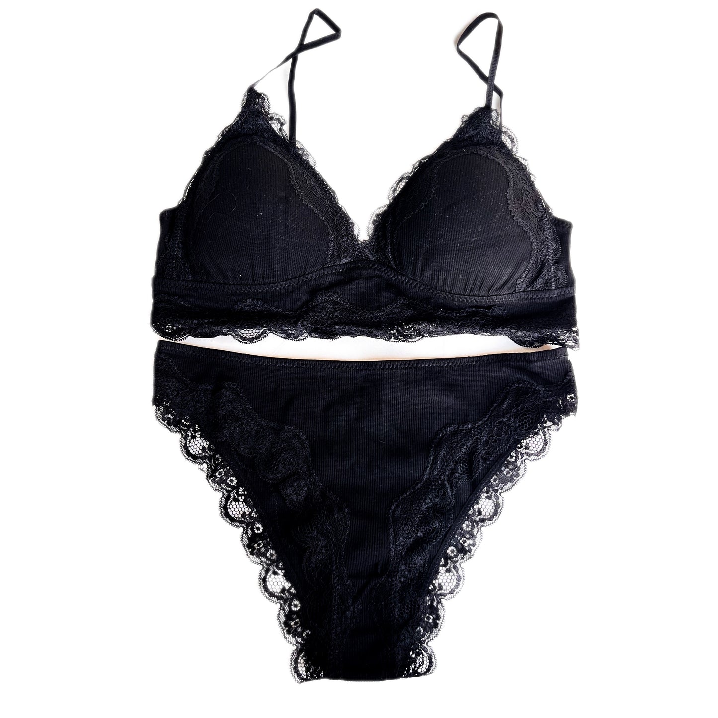 Spice Everything Nice - 2 Piece Floral Net Bra Set