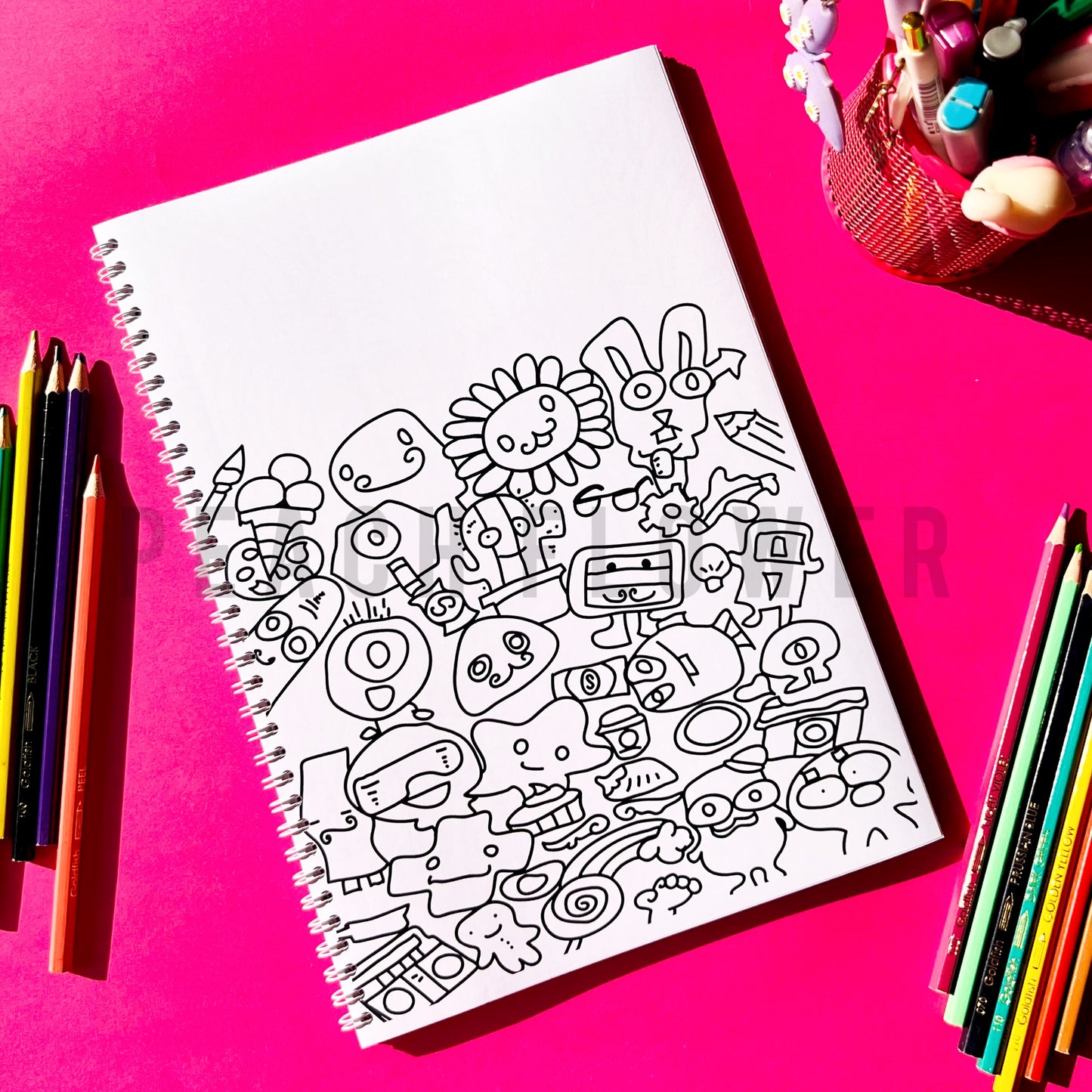 Adult Coloring Book: Abstract Version 2 in 1