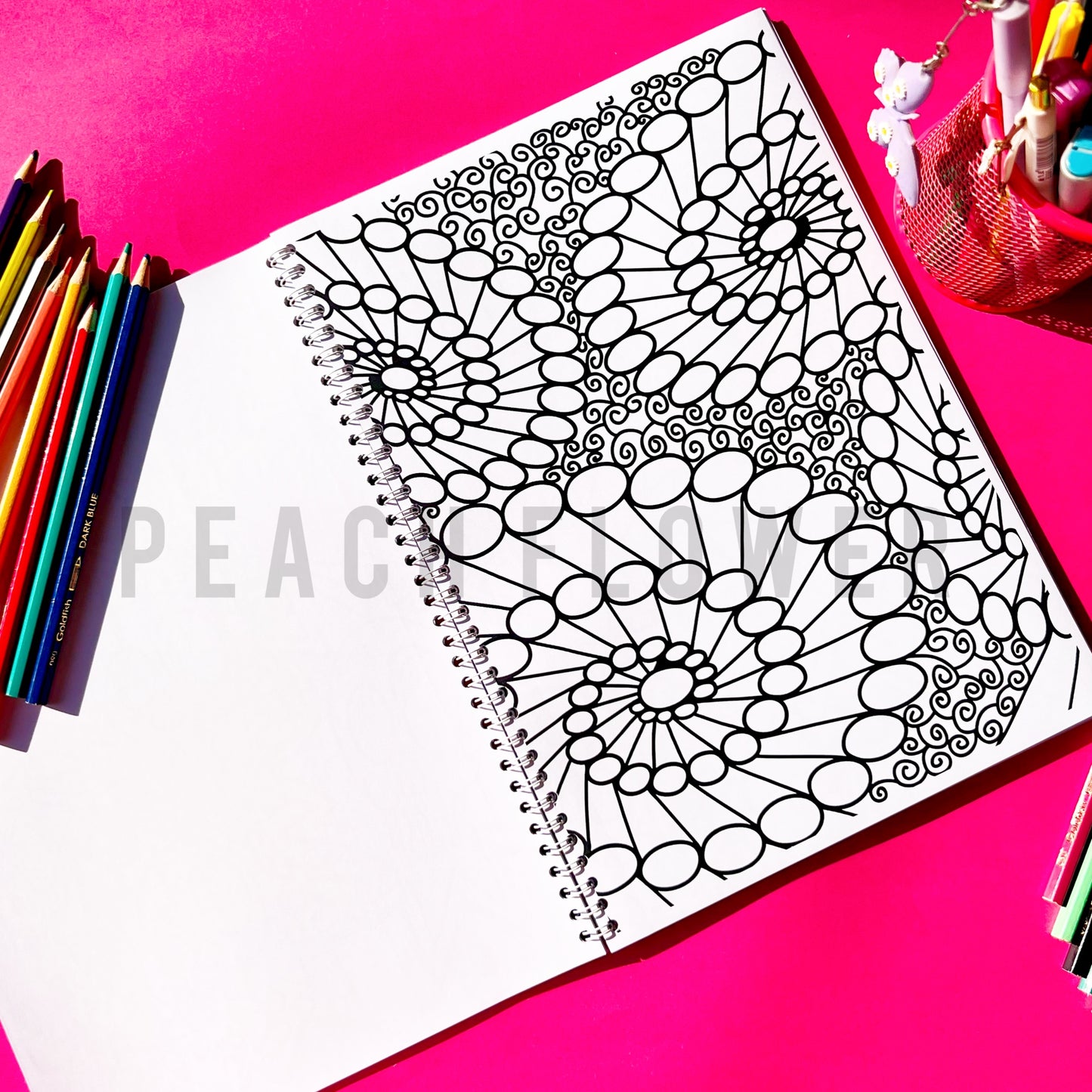 Adult Coloring Book: Abstract Version 2 in 1