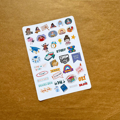 Study Planner (Free: Sticker Sheet + 4 Bookmarks + 4 Cards)