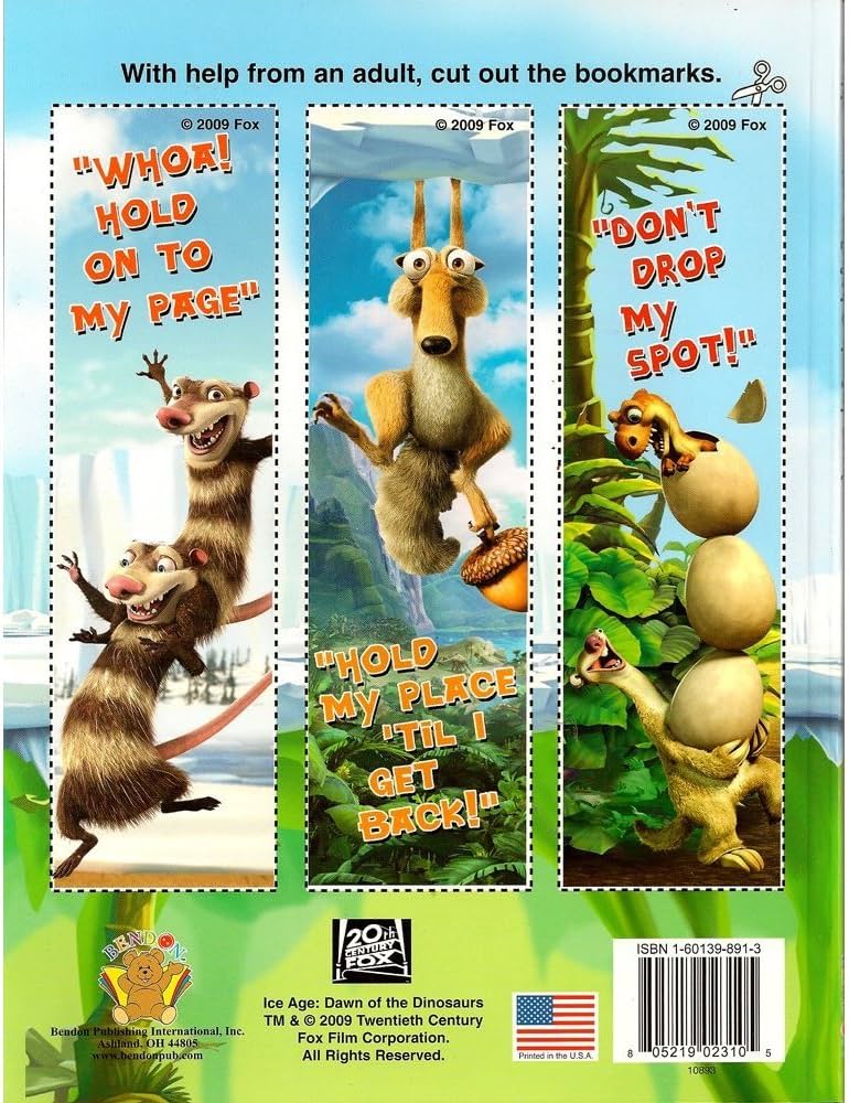 Ice Age : Dawn of the Dinosaurs Jumbo Coloring & Activity Book w/ 3 Bookmarkers on the Back (ICE AGE)