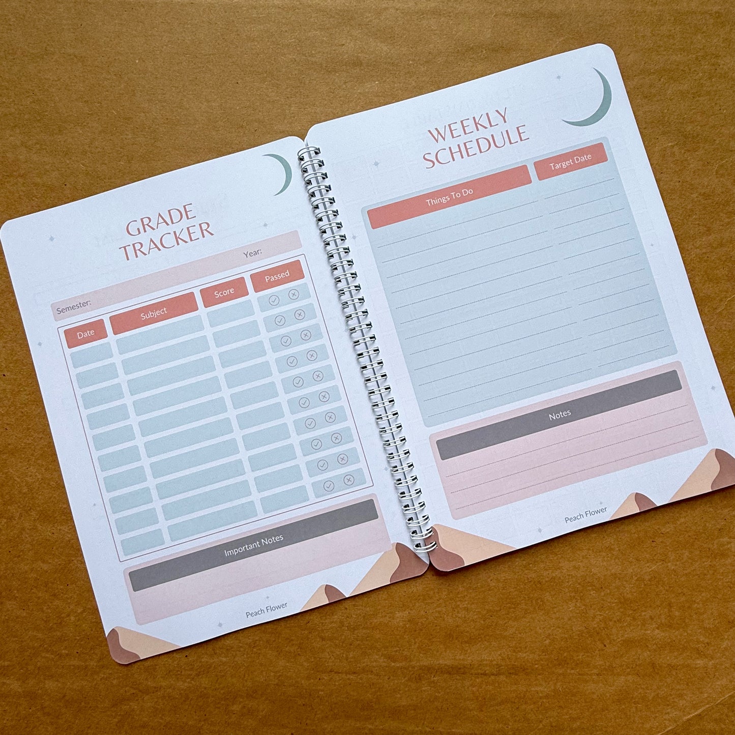 Study Planner (Free: Sticker Sheet + 4 Bookmarks + 4 Cards)