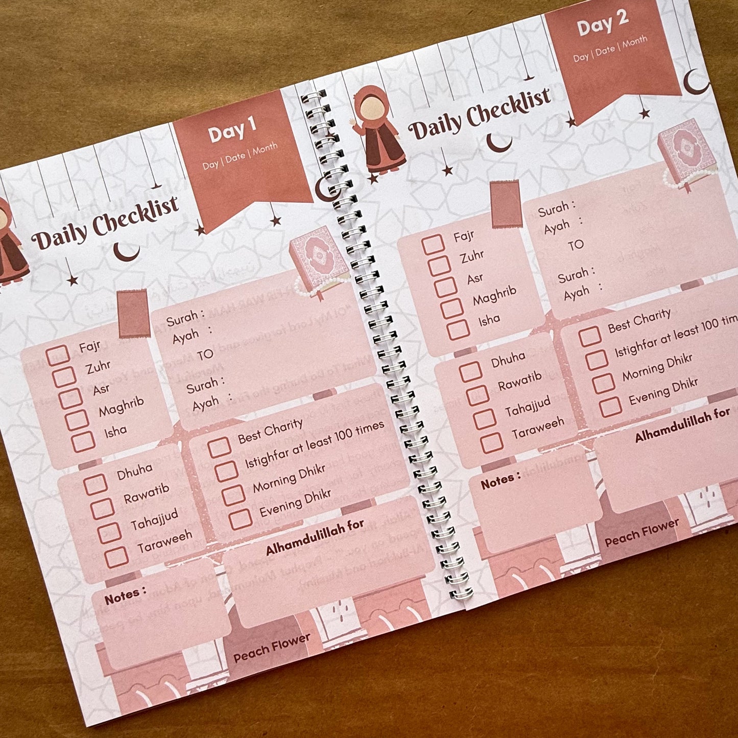 Kids Ramadan Planner 2025 ( Free: Sticker sheet, 3 cards, 4 Bookmarks, 18 Tags)