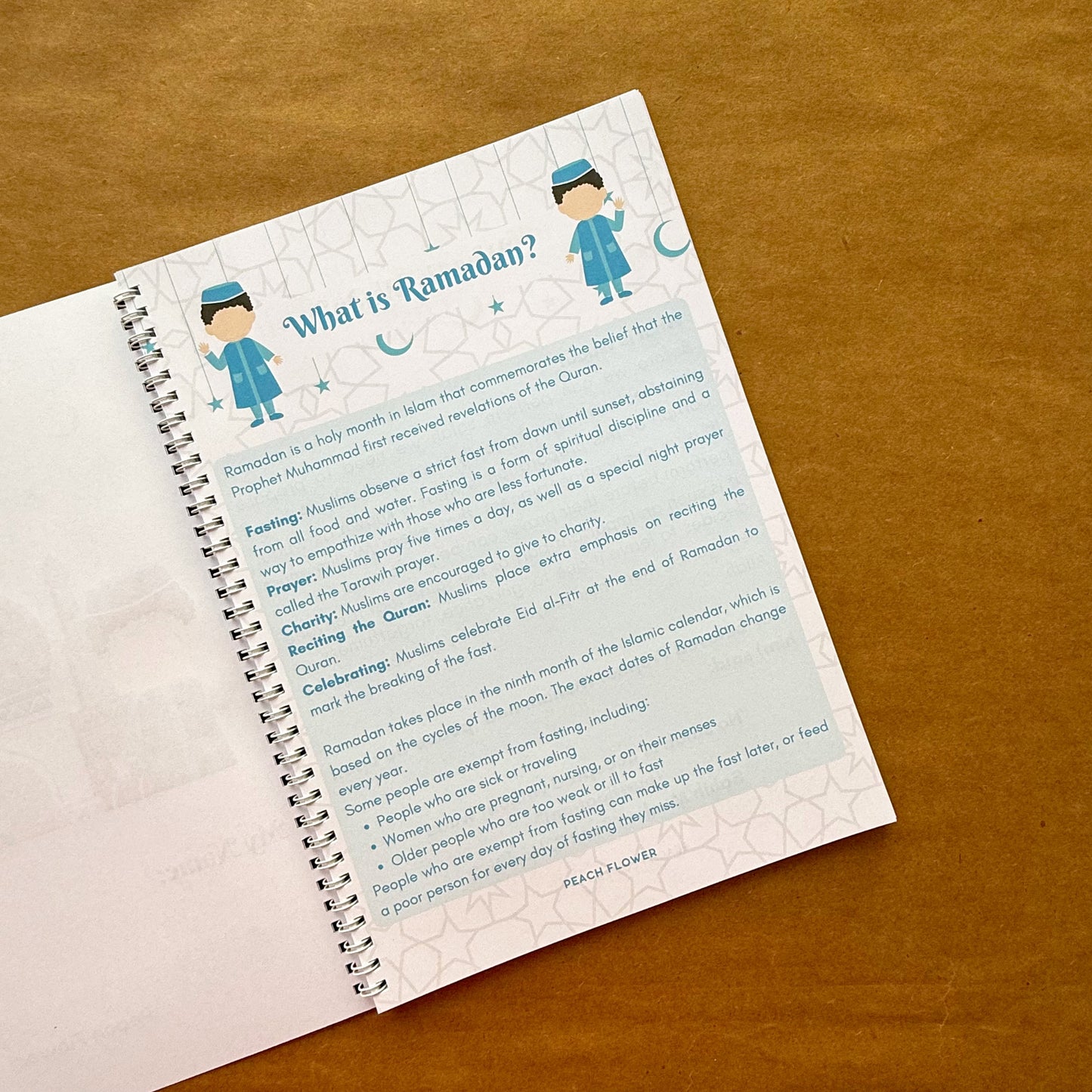 Kids Ramadan Planner 2025 ( Free: Sticker sheet, 3 cards, 4 Bookmarks, 18 Tags)