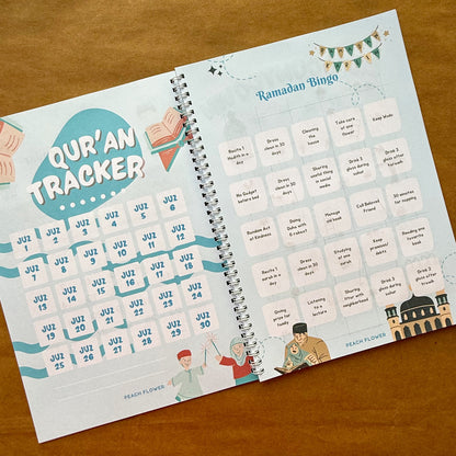 Kids Ramadan Planner 2025 ( Free: Sticker sheet, 3 cards, 4 Bookmarks, 18 Tags)