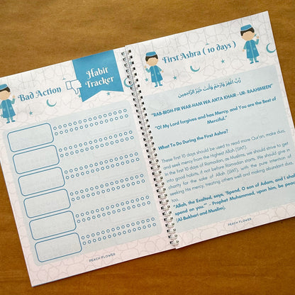 Kids Ramadan Planner 2025 ( Free: Sticker sheet, 3 cards, 4 Bookmarks, 18 Tags)