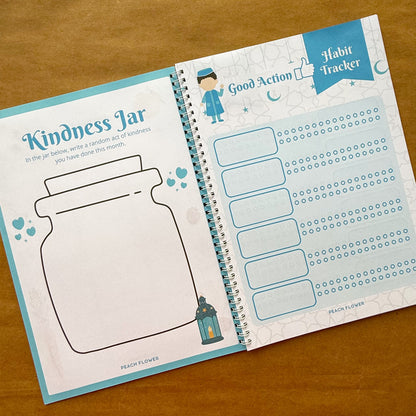 Kids Ramadan Planner 2025 ( Free: Sticker sheet, 3 cards, 4 Bookmarks, 18 Tags)