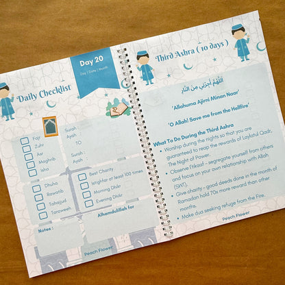 Kids Ramadan Planner 2025 ( Free: Sticker sheet, 3 cards, 4 Bookmarks, 18 Tags)