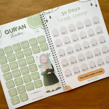 Ramadan Planner 2025 (Free: Sticker sheet, 4 cards, 4 Bookmarks, 18 Tags)