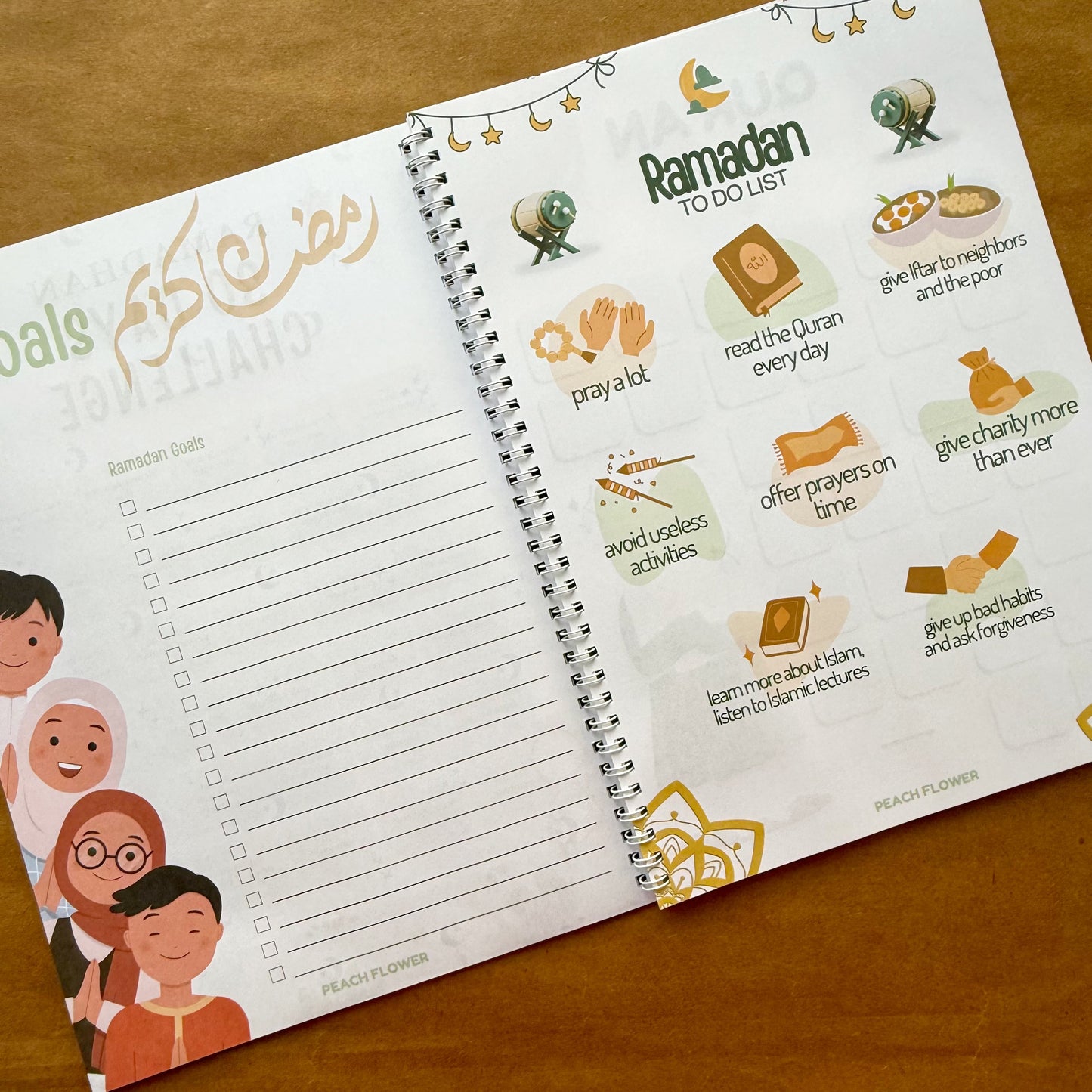 Ramadan Planner 2025 (Free: Sticker sheet, 4 cards, 4 Bookmarks, 18 Tags)