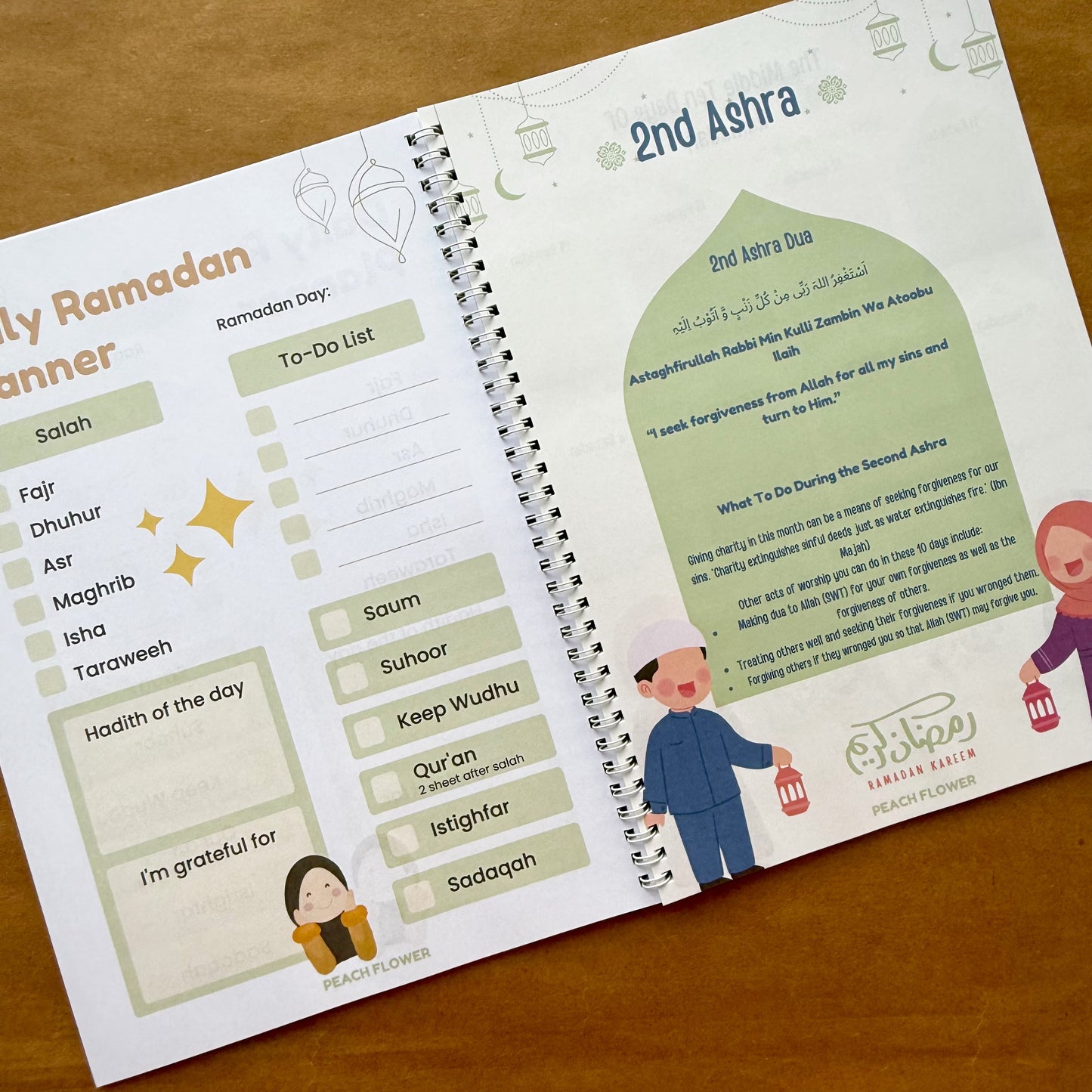 Ramadan Planner 2025 (Free: Sticker sheet, 4 cards, 4 Bookmarks, 18 Tags)