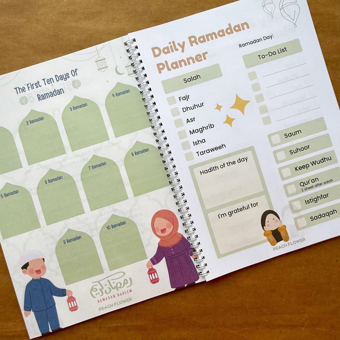 Ramadan Planner 2025 (Free: Sticker sheet, 4 cards, 4 Bookmarks, 18 Tags)