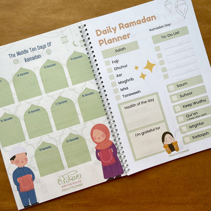 Ramadan Planner 2025 (Free: Sticker sheet, 4 cards, 4 Bookmarks, 18 Tags)