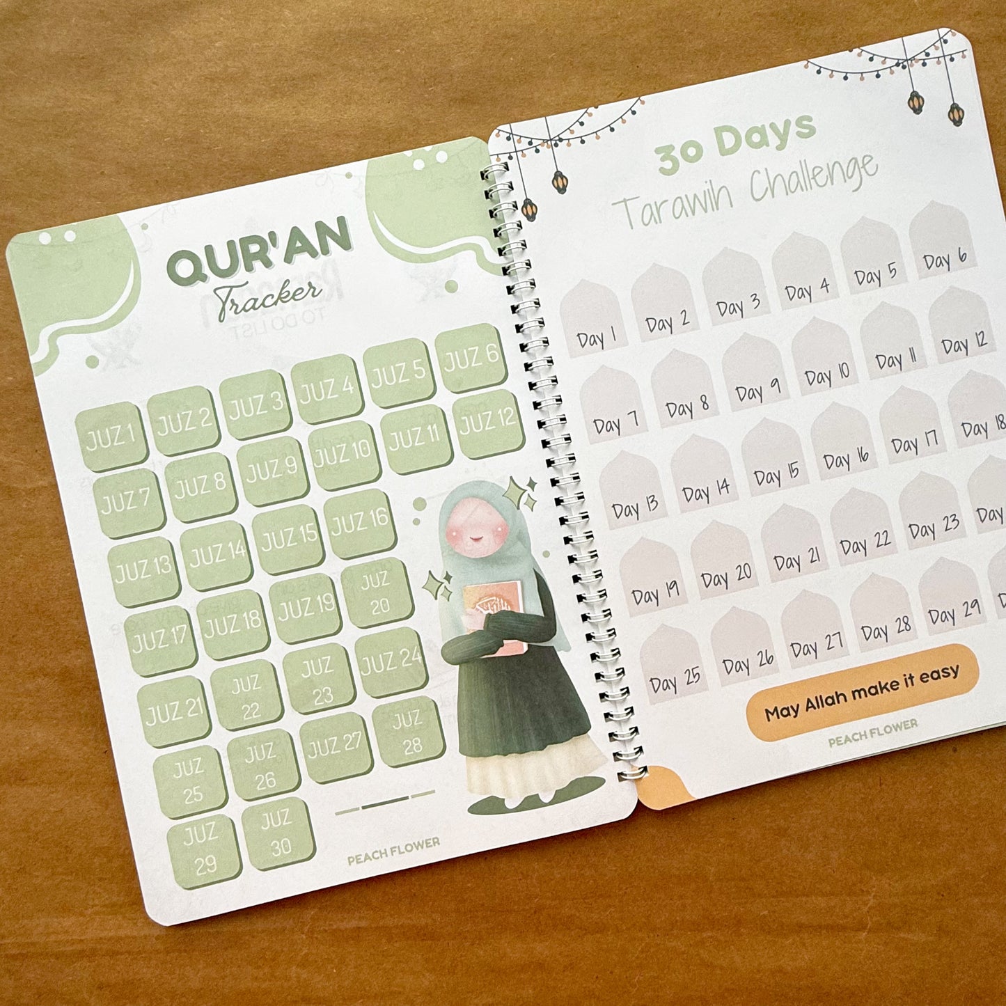 Ramadan Planner 2025 (Free: Sticker sheet, 4 cards, 4 Bookmarks, 18 Tags)