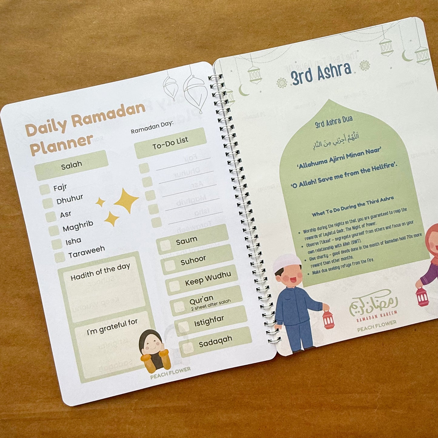 Ramadan Planner 2025 (Free: Sticker sheet, 4 cards, 4 Bookmarks, 18 Tags)