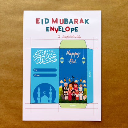 Eid Mubarak self-cut Envelops