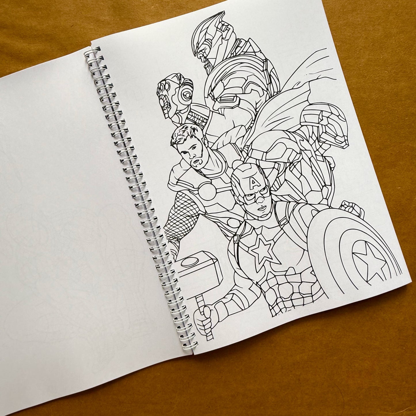 Adult Coloring Book: Marvel Version 2 in 1