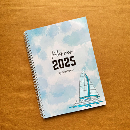 Yearly Planner 2025 (Free: 2 Sticker Sheets + 4 Bookmarks + 3 Cards)