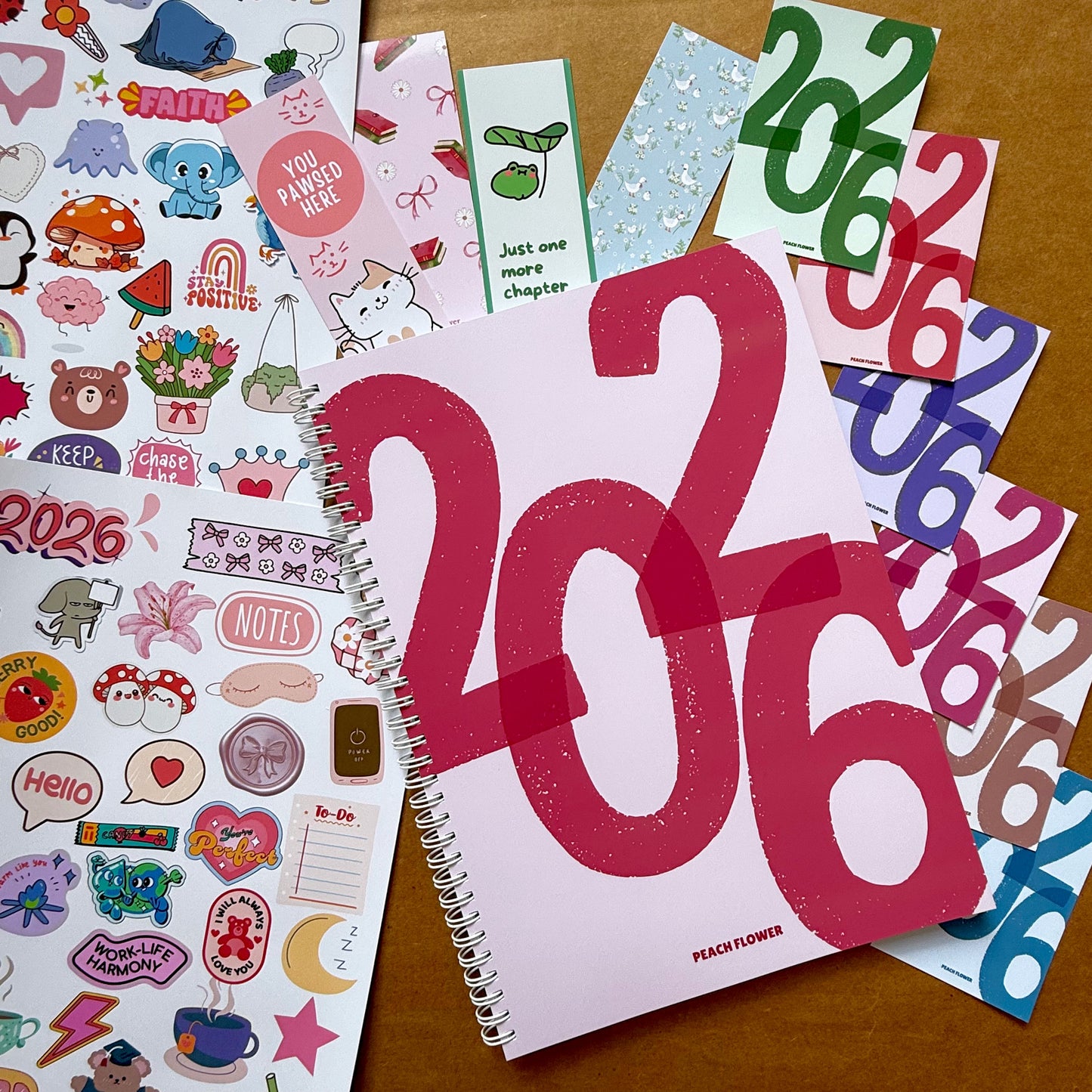 Yearly Planner 2026 (Free: 2 Sticker Sheets + 4 Bookmarks + 6 Cards)