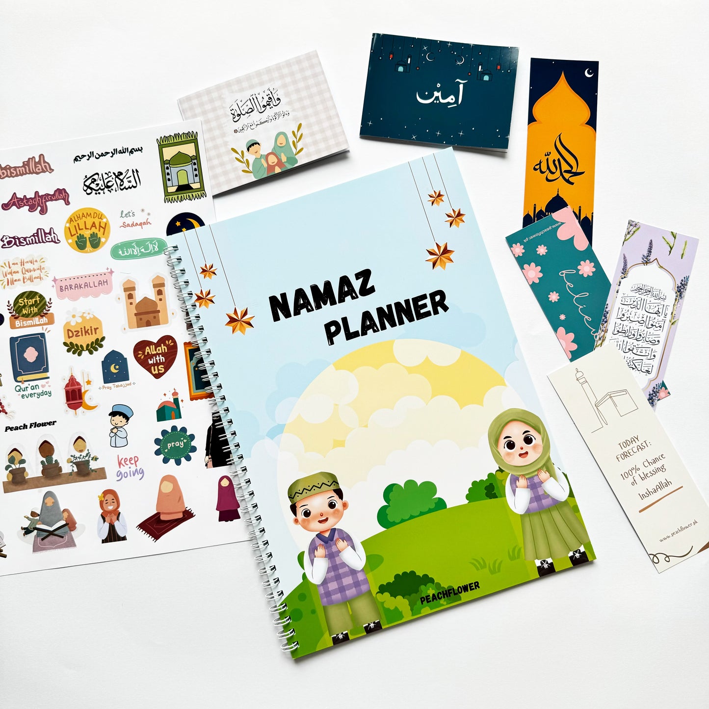 Namaz Planner (Free: 1 Sticker Sheet + 4 Bookmarks + 2 Cards)