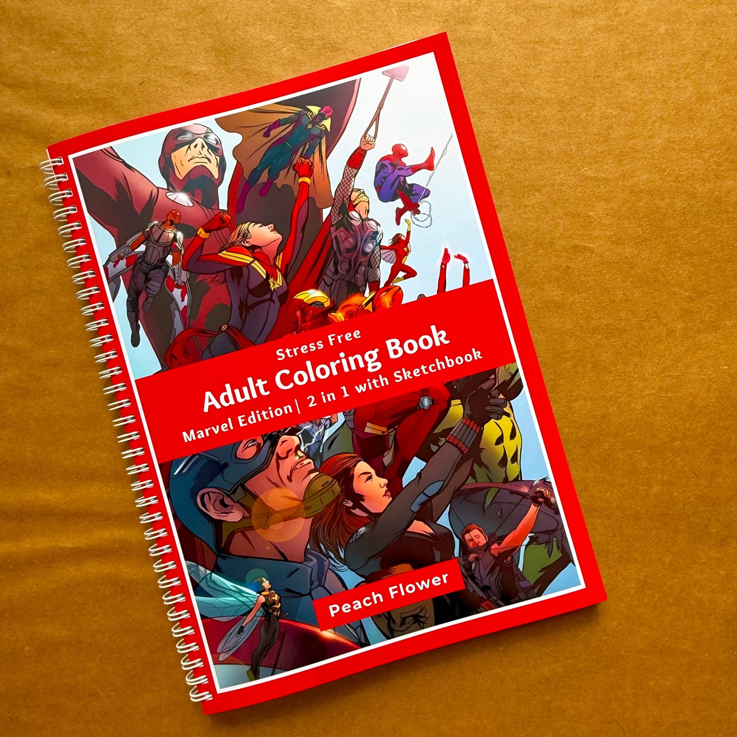 Adult Coloring Book: Marvel Version 2 in 1