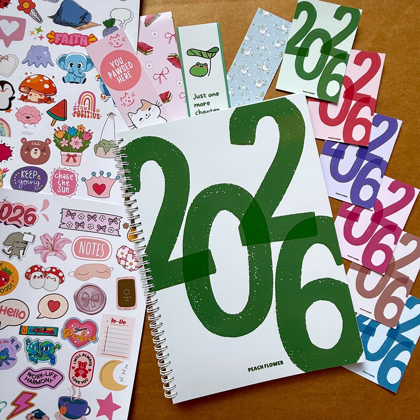 Yearly Planner 2026 (Free: 2 Sticker Sheets + 4 Bookmarks + 6 Cards)