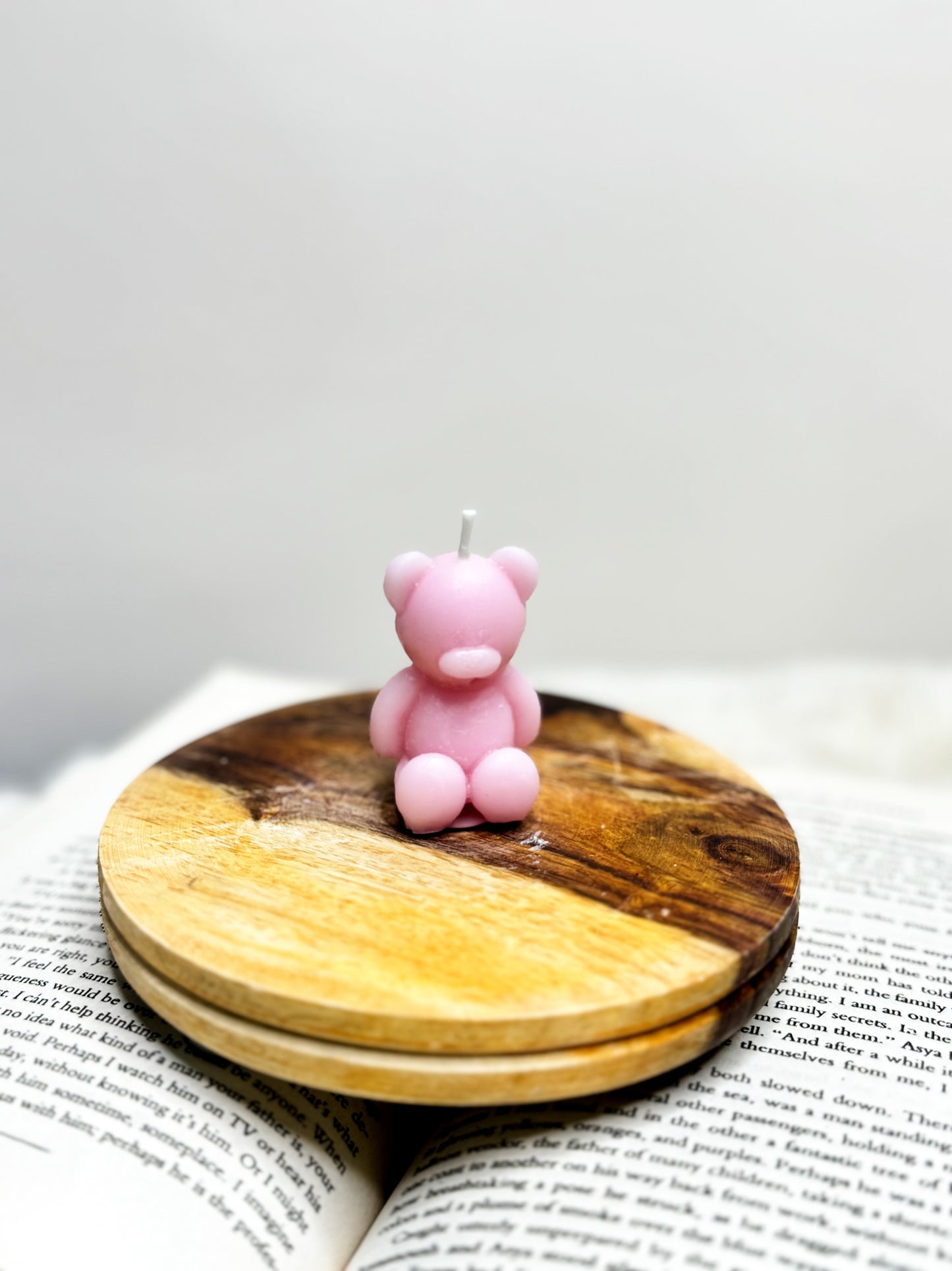 Pink Teddy Bear Candle - Scented Candle