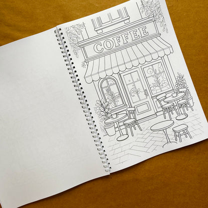 Adult Coloring Book: Urban Version 2 in 1