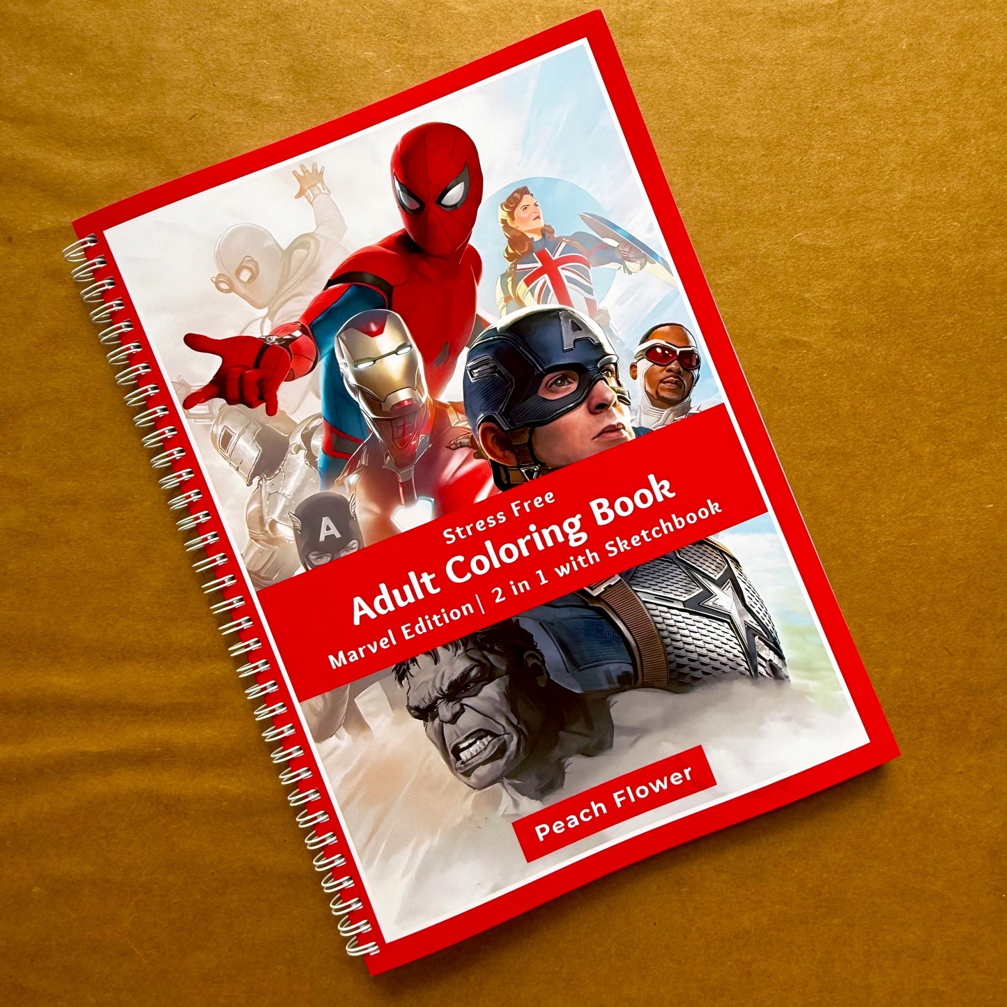 Adult Coloring Book: Marvel Version 2 in 1