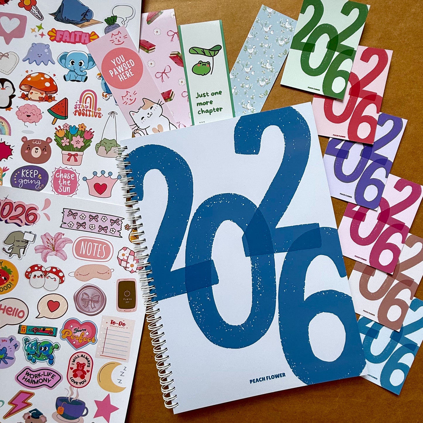 Yearly Planner 2026 (Free: 2 Sticker Sheets + 4 Bookmarks + 6 Cards)