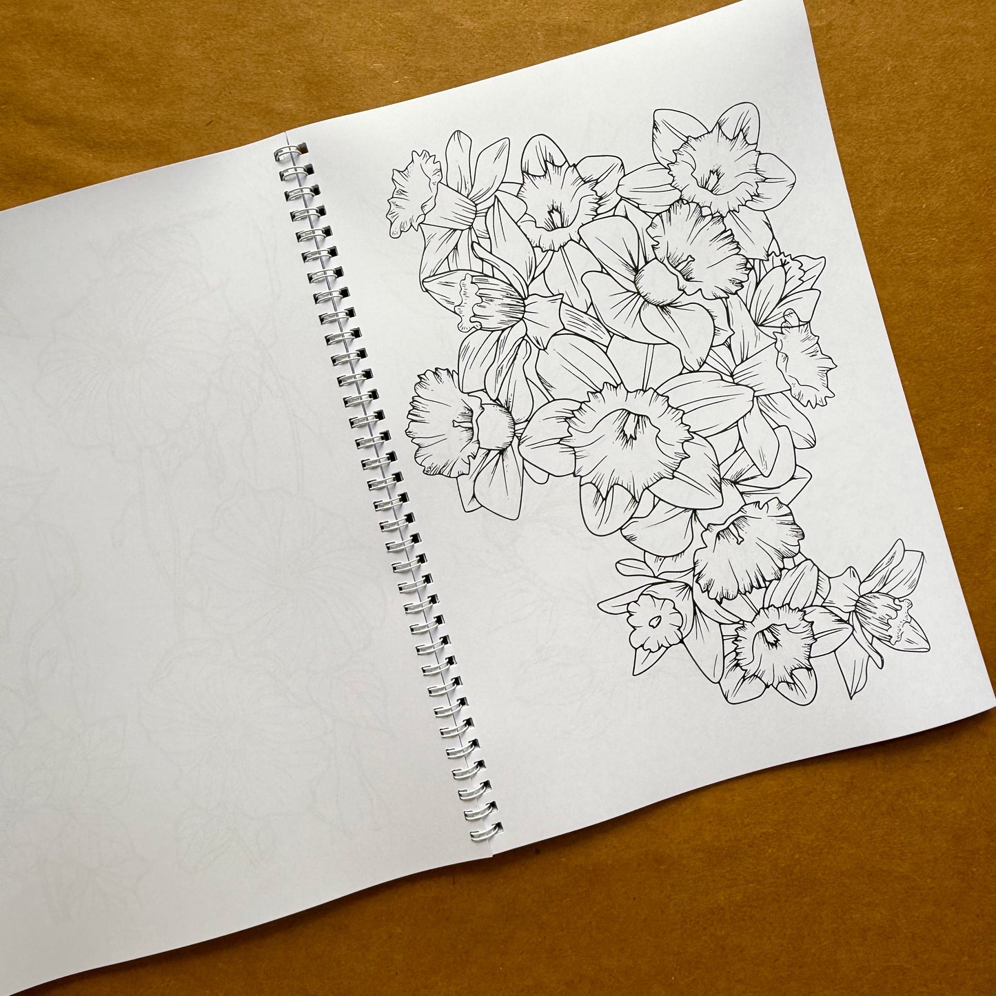 Adult Coloring Book: Floral Version 2 in 1
