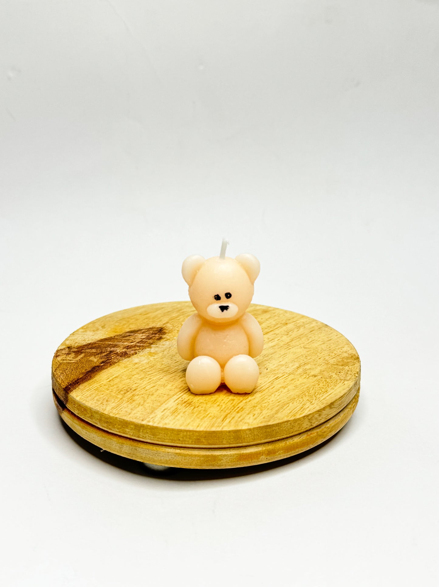 Peach Teddy Bear Candle - Scented Candle