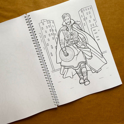 Adult Coloring Book: Marvel Version 2 in 1