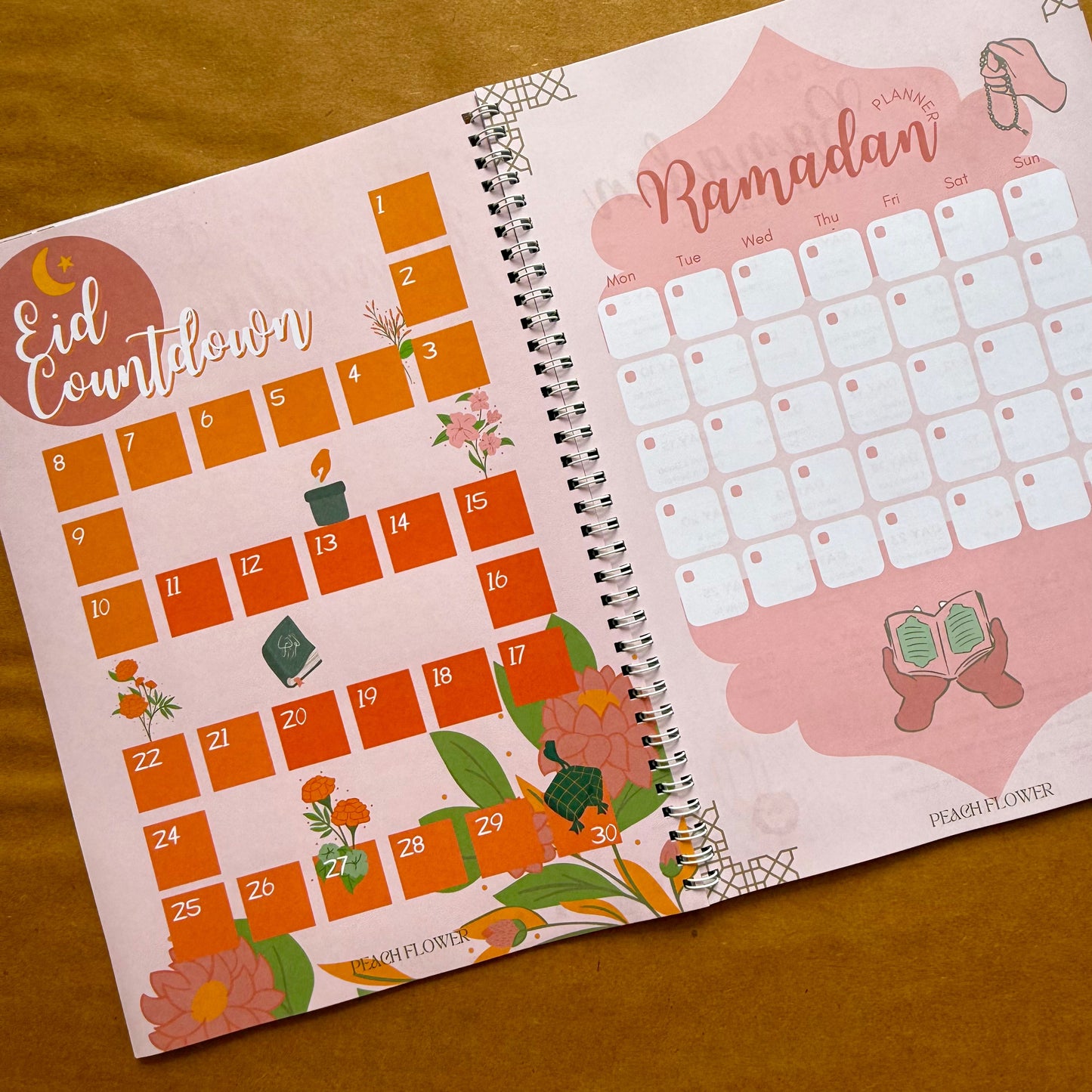 Ramadan Planner 2026 (Free: Sticker sheet, 8 cards, 4 Bookmarks)