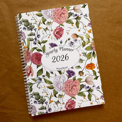 Yearly Planner 2026 (Free: 2 Sticker Sheets + 4 Bookmarks + 6 Cards)