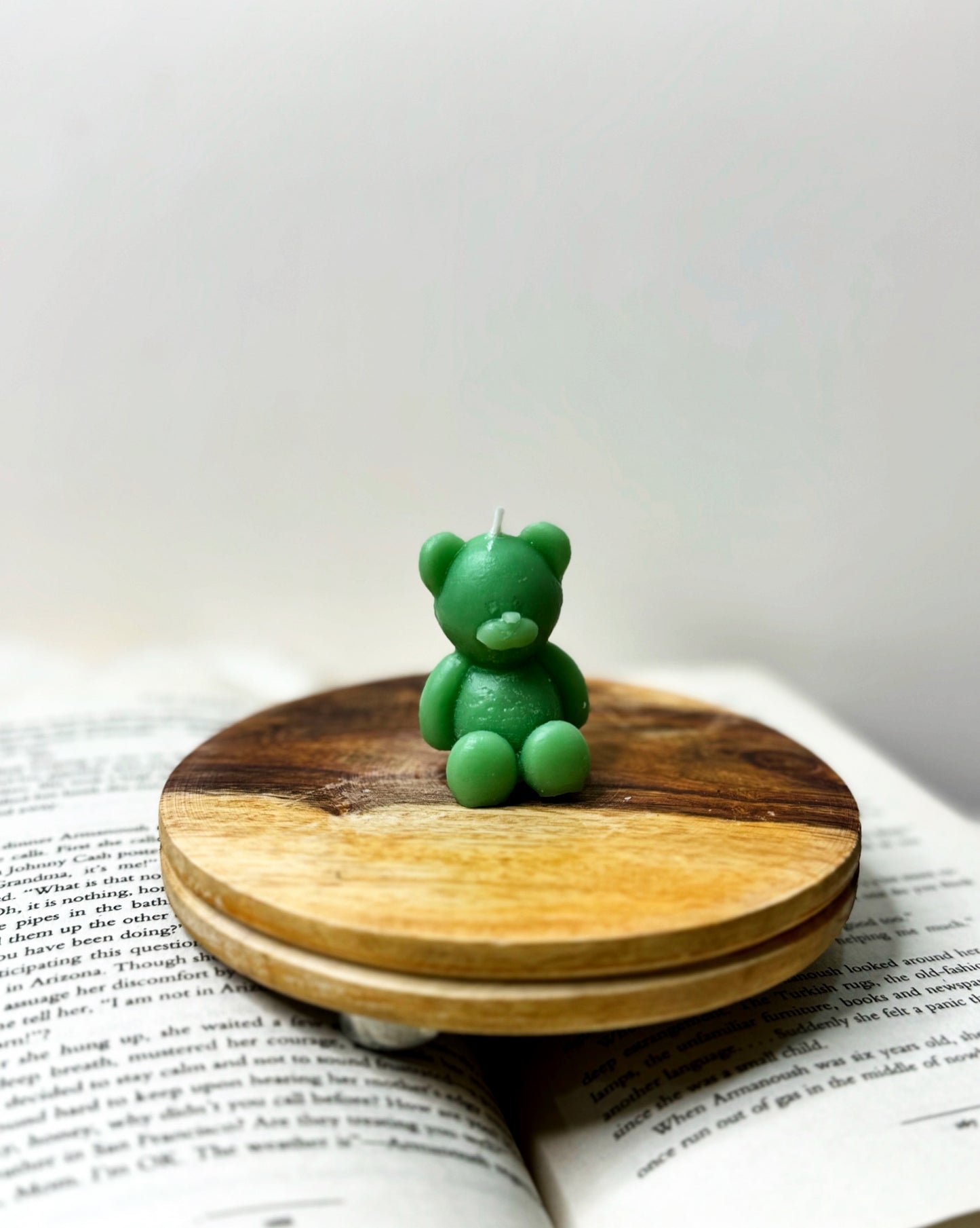 Green Teddy Bear Candle - Scented Candle