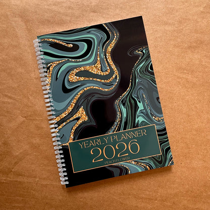 Yearly Planner 2026 (Free: 2 Sticker Sheets + 4 Bookmarks + 6 Cards)