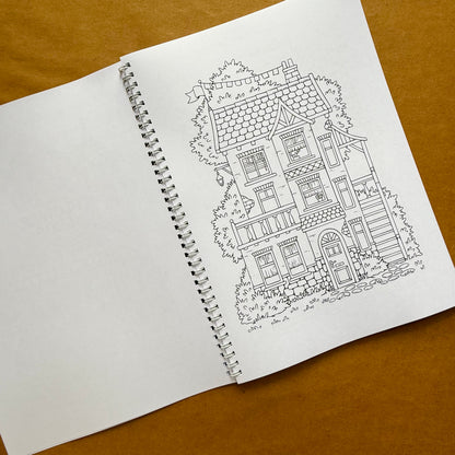 Adult Coloring Book: Urban Version 2 in 1