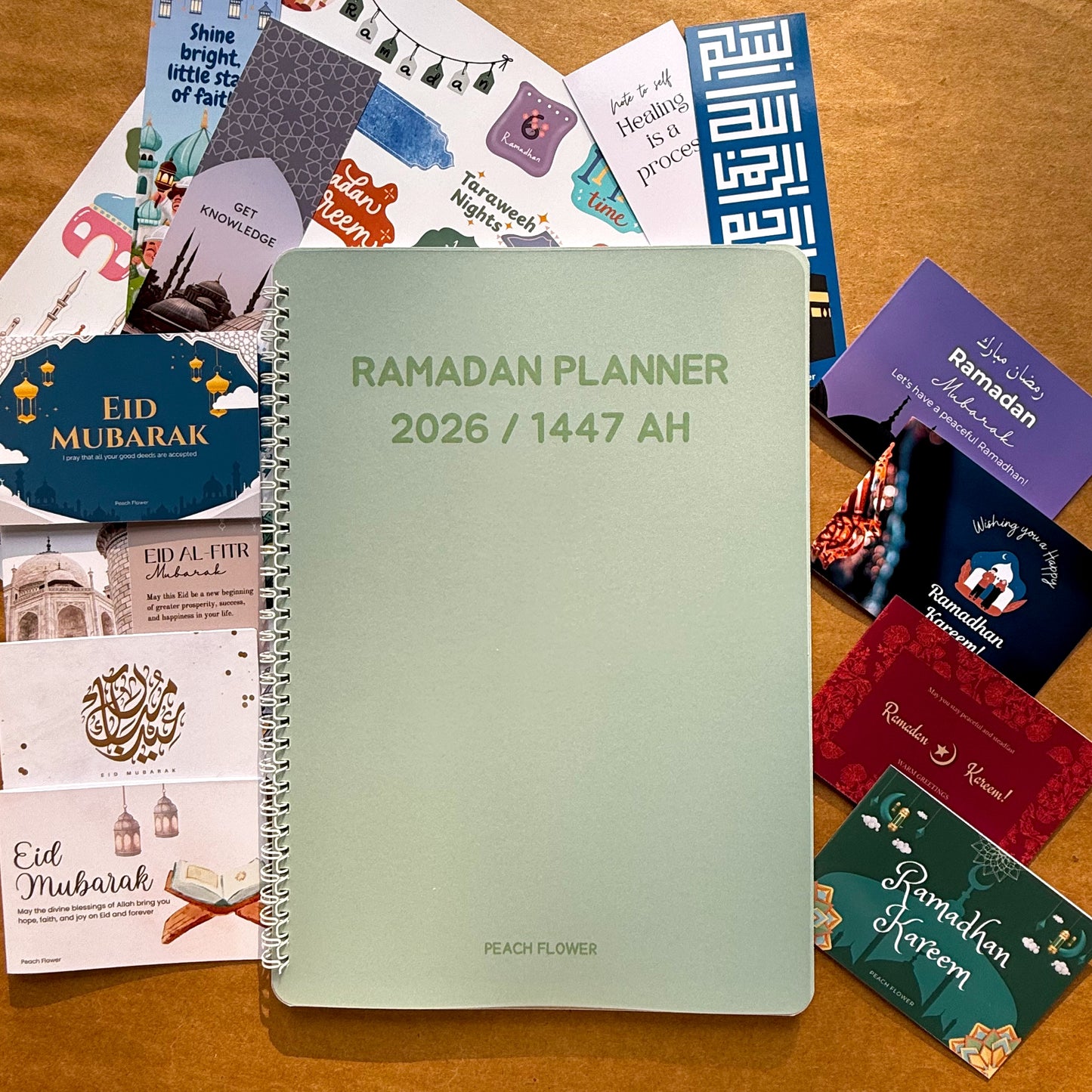 Ramadan Planner 2026 (Free: Sticker sheet, 8 cards, 4 Bookmarks)