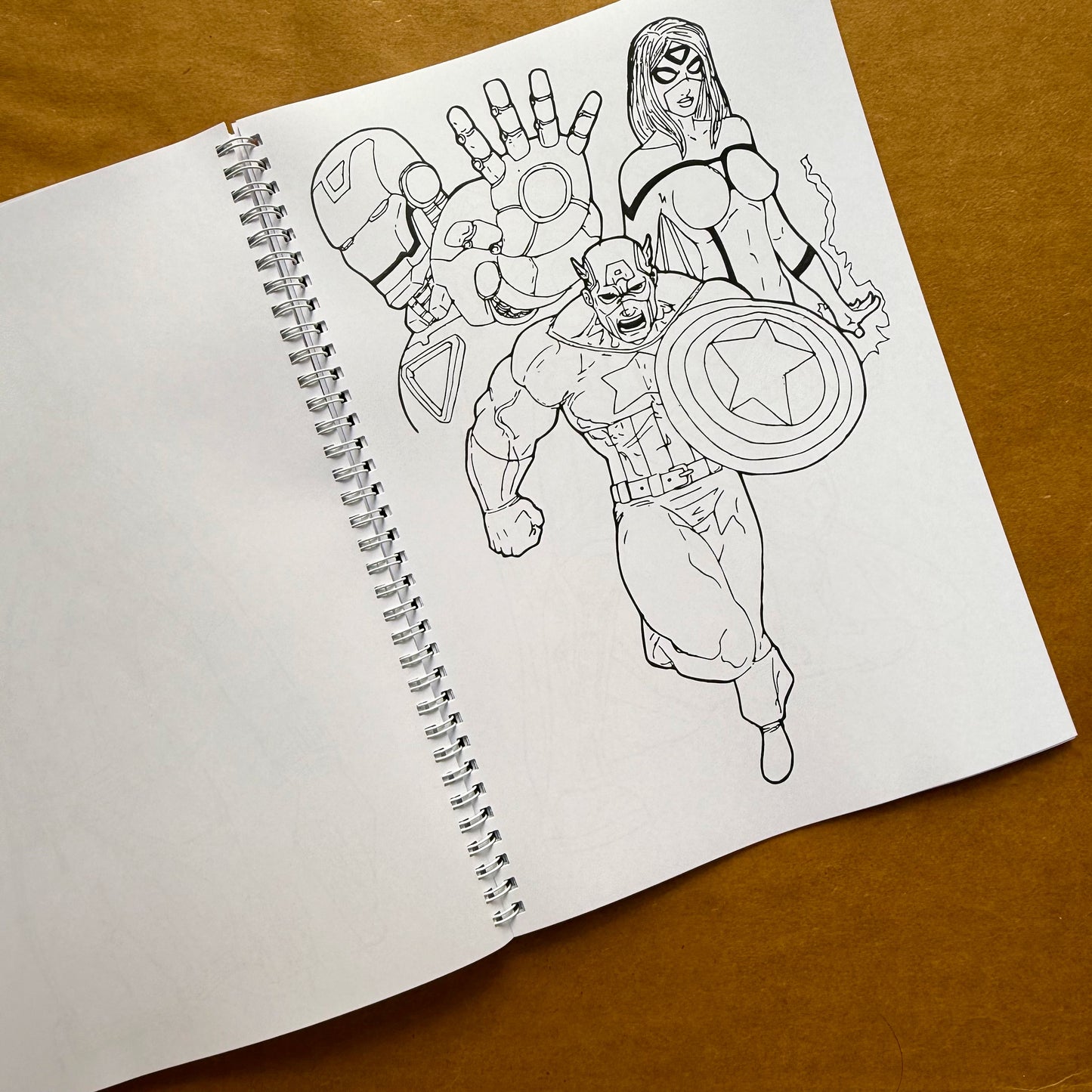 Adult Coloring Book: Marvel Version 2 in 1