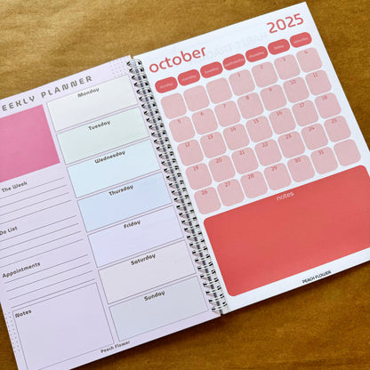 Yearly Planner 2025 (Free: 2 Sticker Sheets + 4 Bookmarks + 3 Cards)