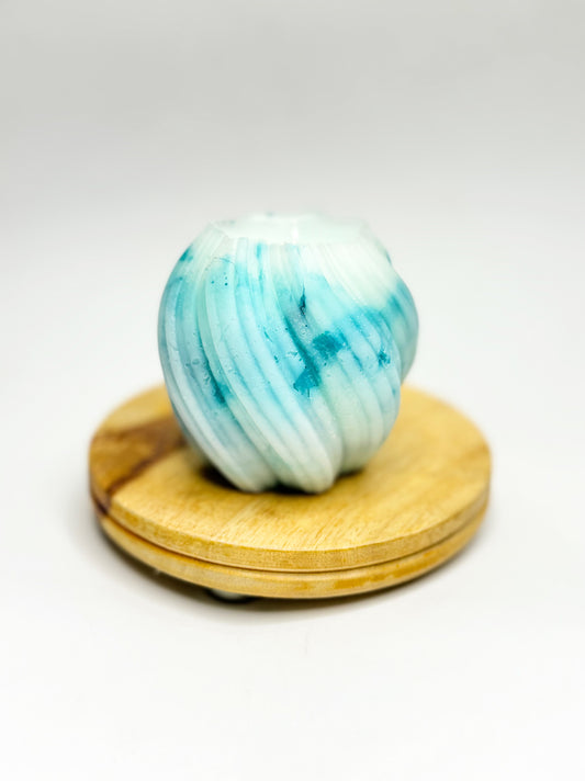 Sea Blue Marble Candle - Scented Candle