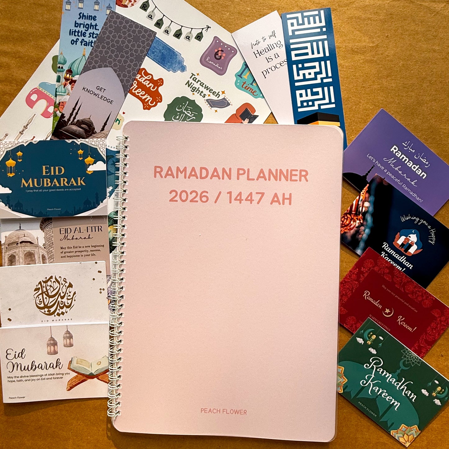 Ramadan Planner 2026 (Free: Sticker sheet, 8 cards, 4 Bookmarks)