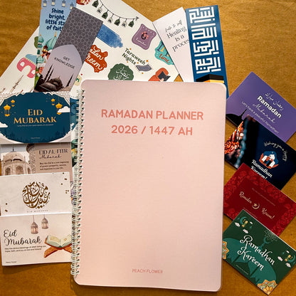 Ramadan Planner 2026 (Free: Sticker sheet, 8 cards, 4 Bookmarks)