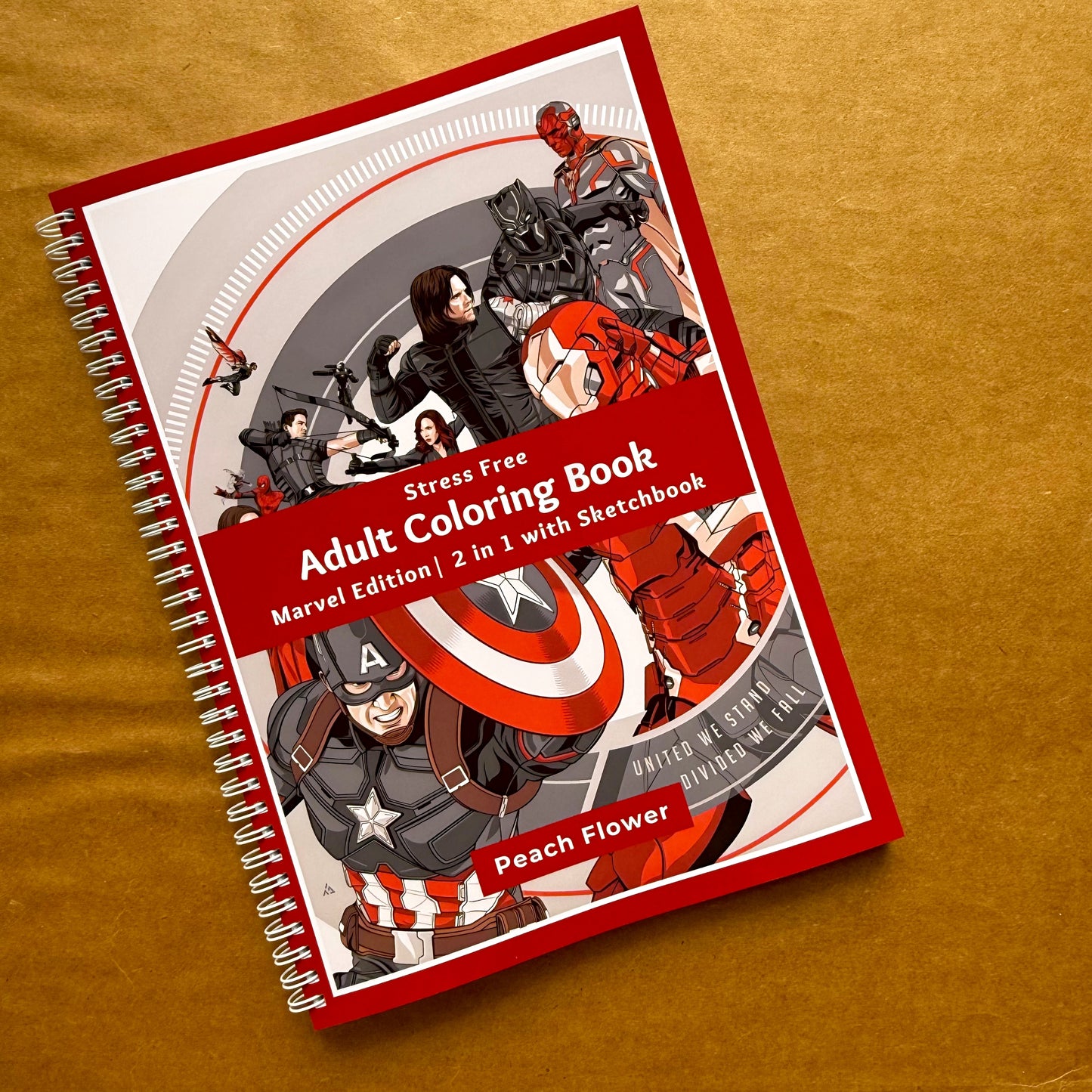 Adult Coloring Book: Marvel Version 2 in 1