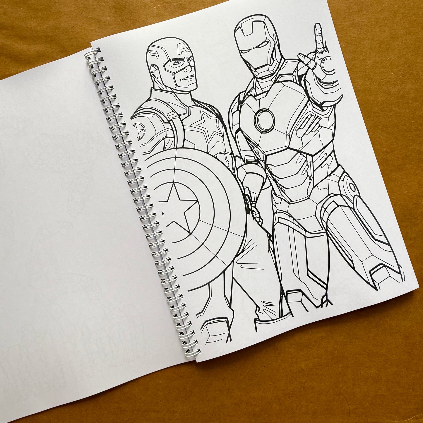 Adult Coloring Book: Marvel Version 2 in 1