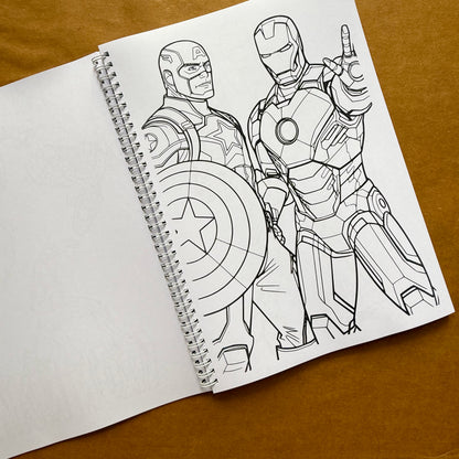 Adult Coloring Book: Marvel Version 2 in 1