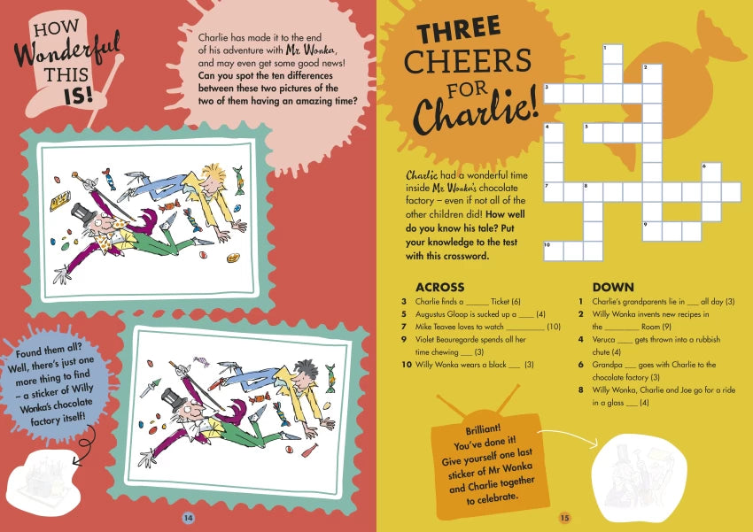 Roald Dahl's Charlie and the Chocolate Factory Whipple-Scrumptious Sticker Activity Book - BFK