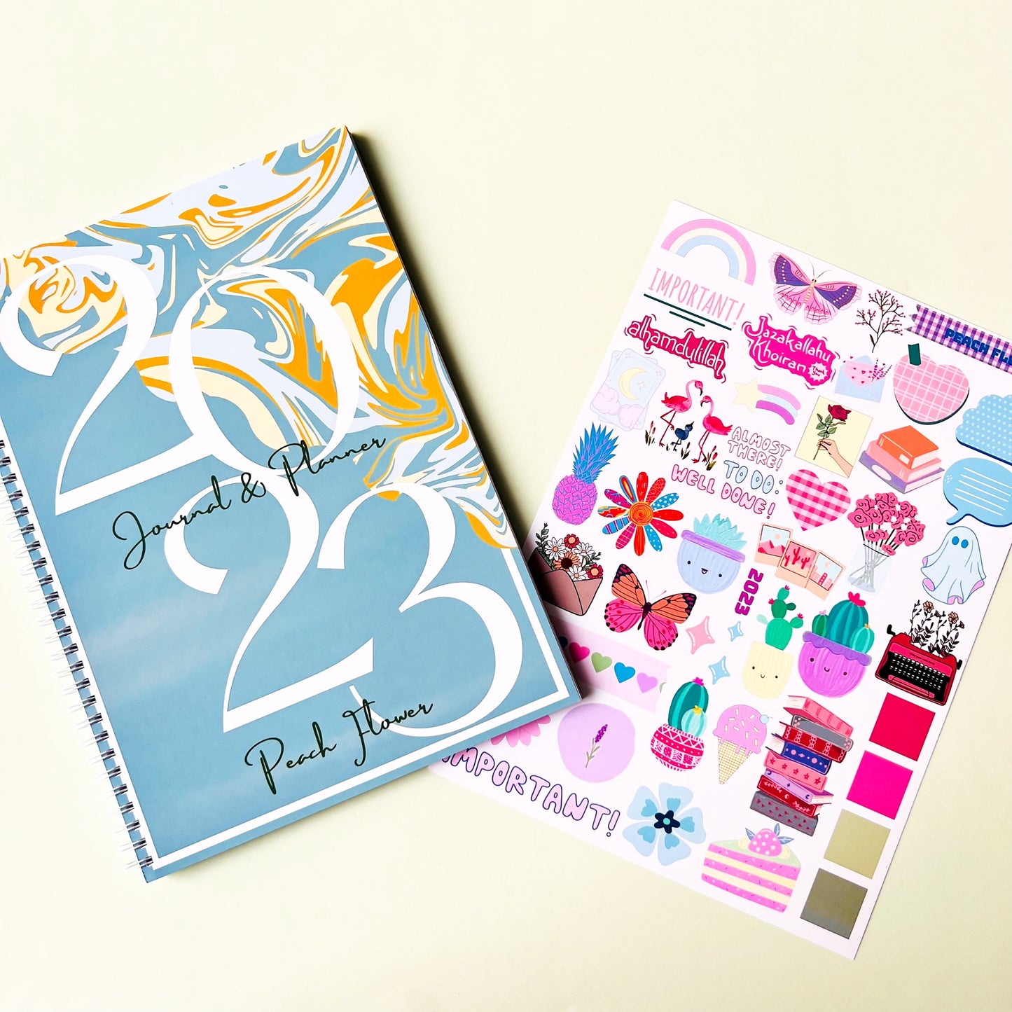 Yearly Planner 2023 (Free: Stickers + Bookmarks + Cards)